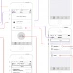 iPhone 5 iOS7 UI Wireframe kit freebie