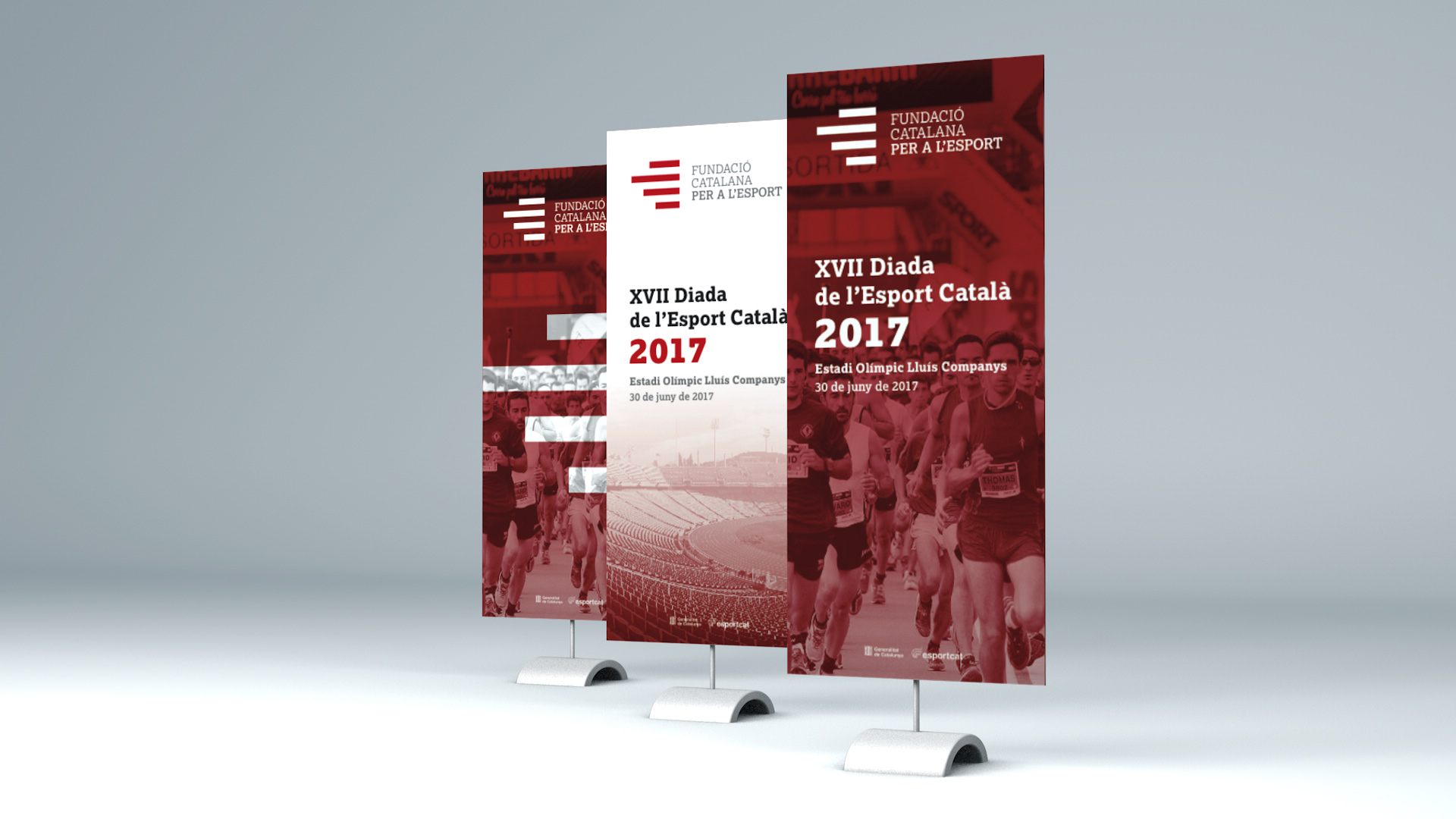 Diseño marca e identidad corporativa Fundació Catalana per a l'Esport - Rollup